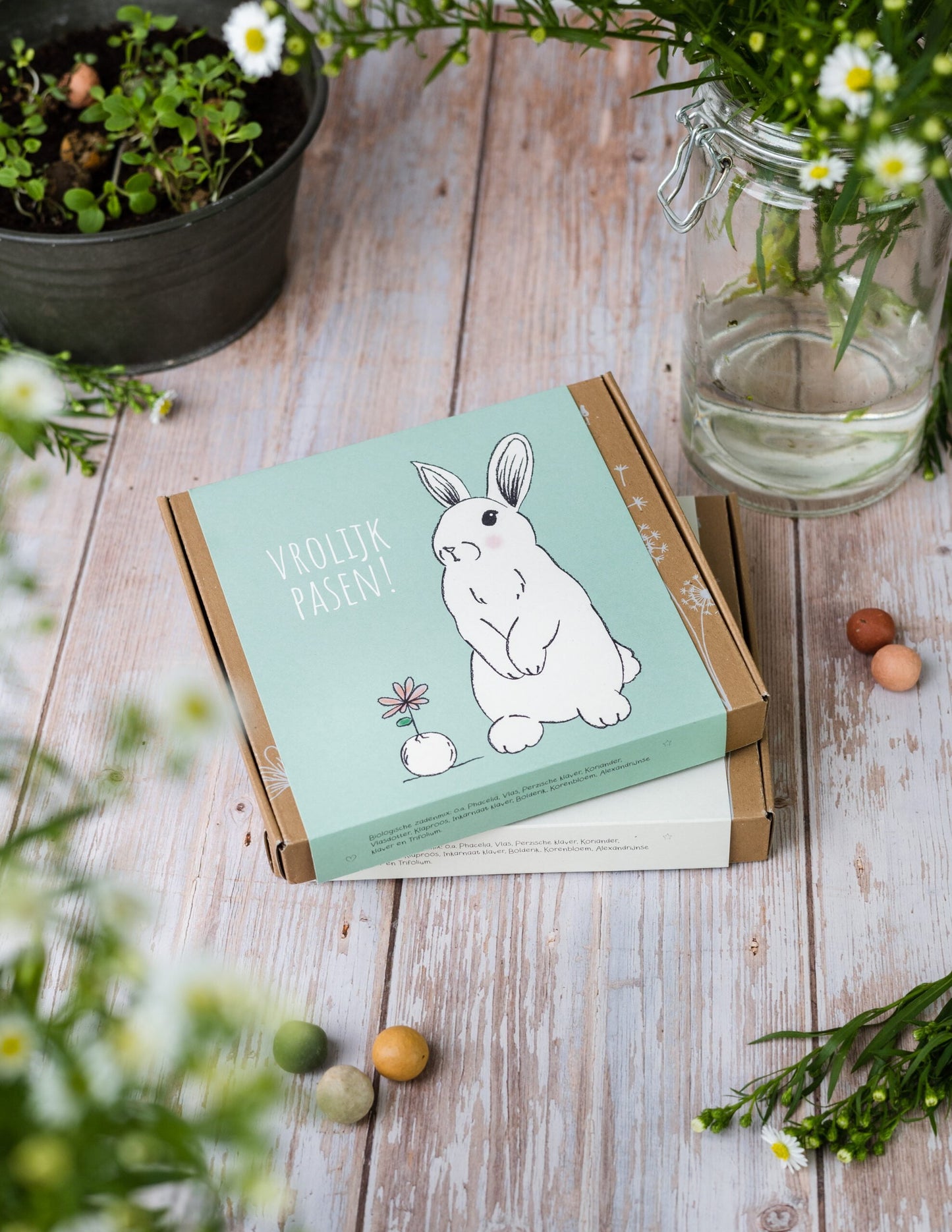 Coffret cadeau moyen - Pâques - Lièvre