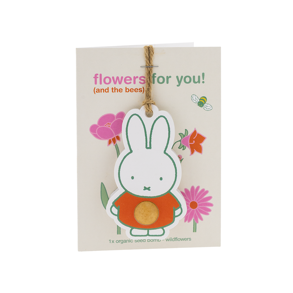 Miffy Pendentif avec bombe à graines et carte - Flowers For You