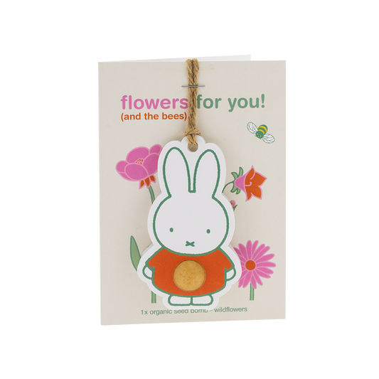 Miffy Pendentif avec bombe à graines et carte - Flowers For You