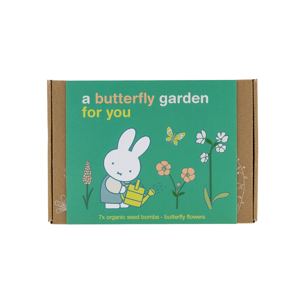 Coffret Cadeau Miffy Small avec 7 Bombes de Graines - Jardin de Papillons Pour Vous
