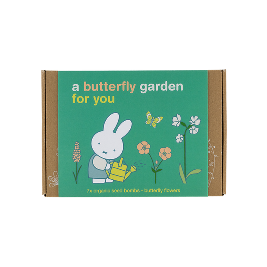Coffret Cadeau Miffy Small avec 7 Bombes de Graines - Jardin de Papillons Pour Vous