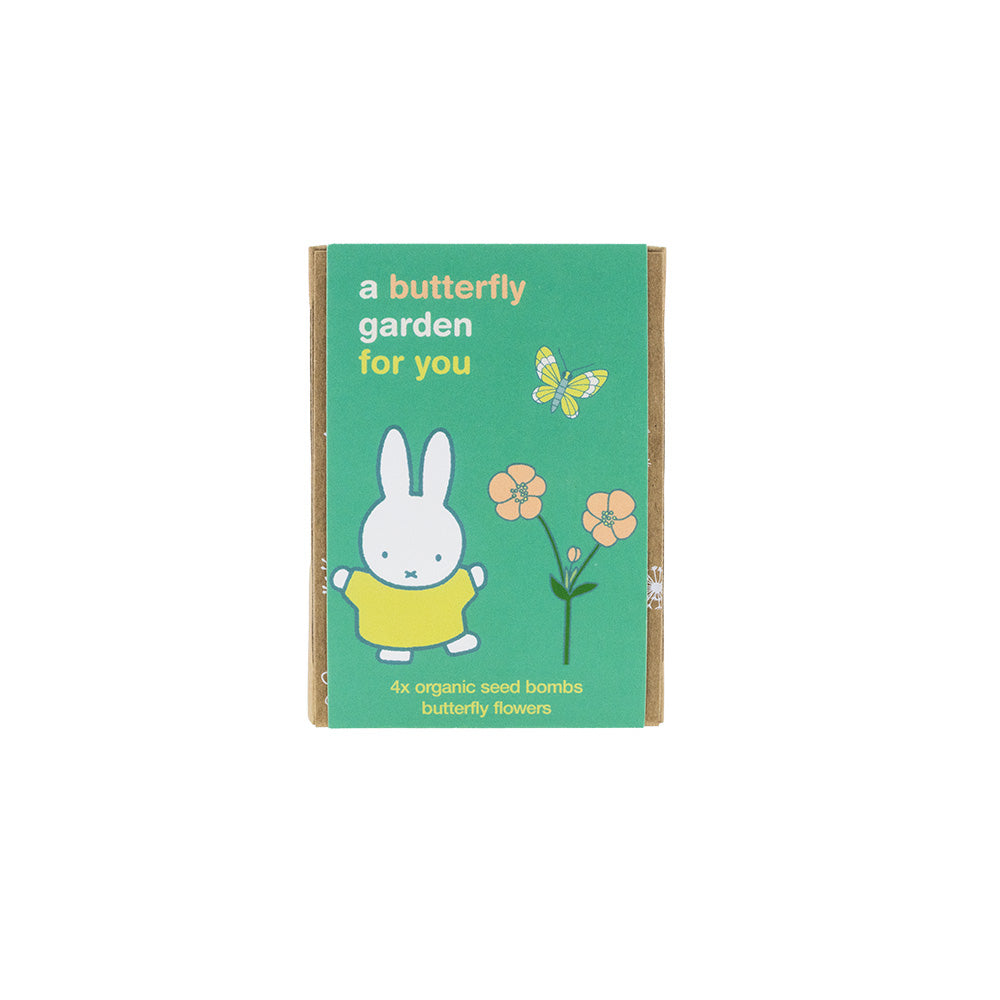 Coffret Cadeau Miffy mini avec 4 bombes de graines - Jardin à Papillons Pour Toi