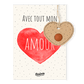 Kaart met hanger Valentijn - Love you_FR