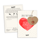 Carte de Saint-Valentin "amour" avec une bombe à graines dans le coeur